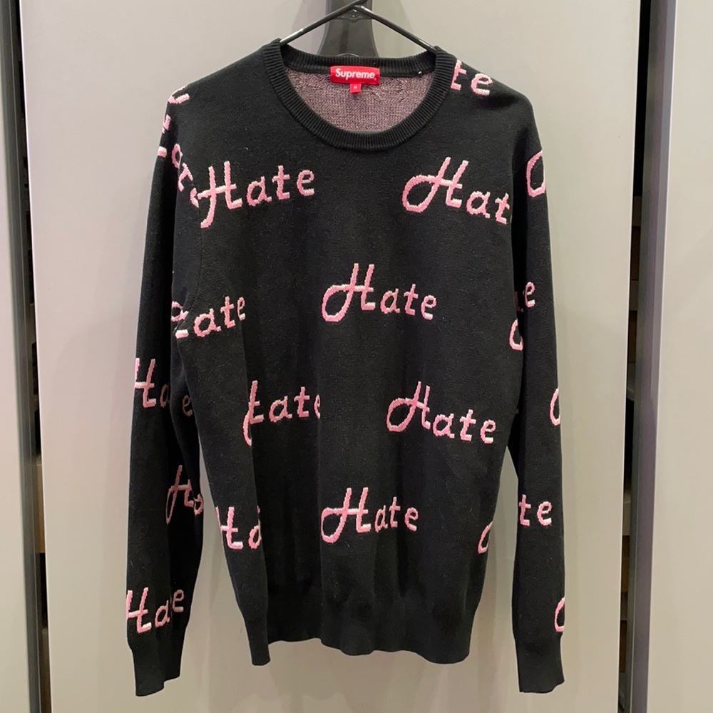 Supreme black men’s sweater medium